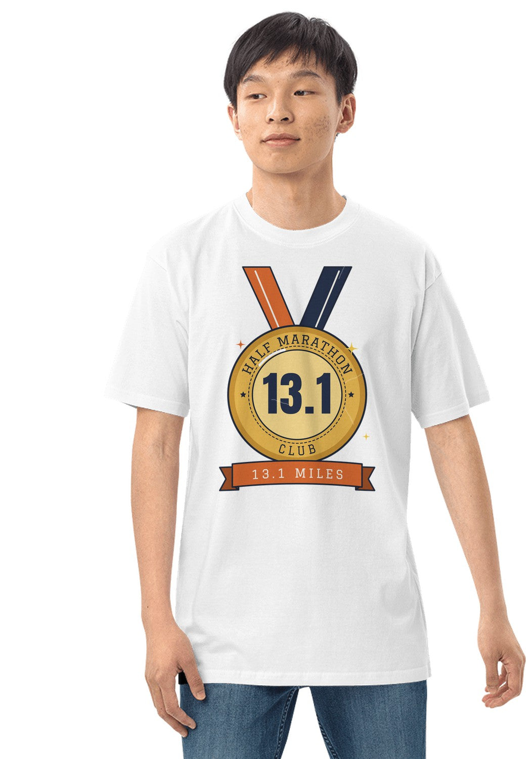 13.1 Half Marathon Club Medal t-shirt in White