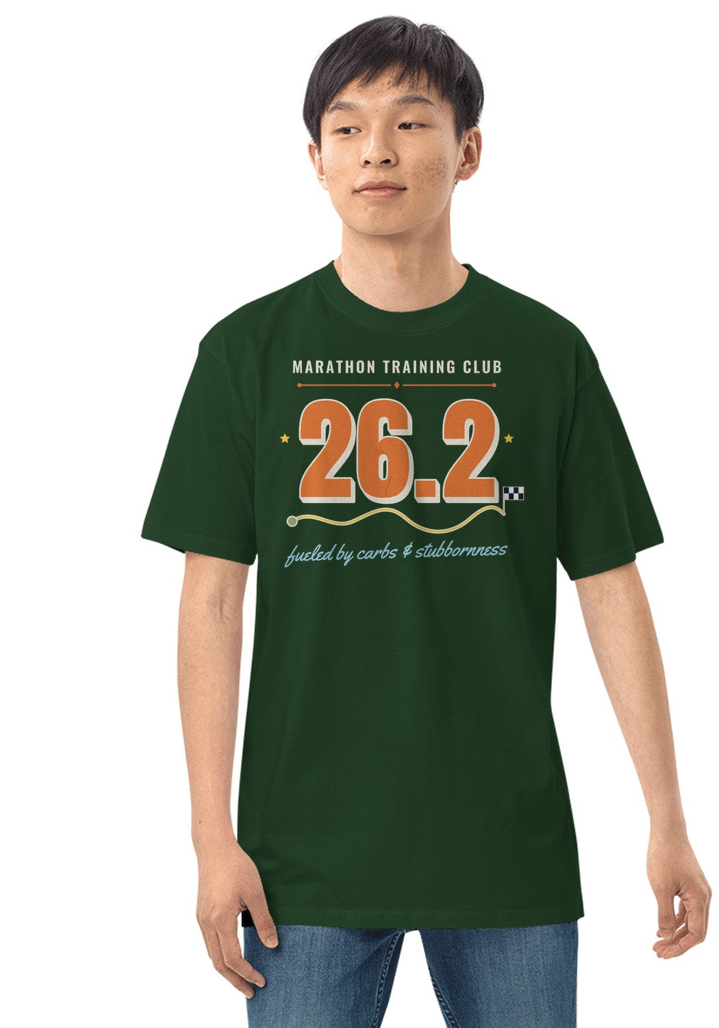 26.2 Marathon Training Club t-shirt in Forest