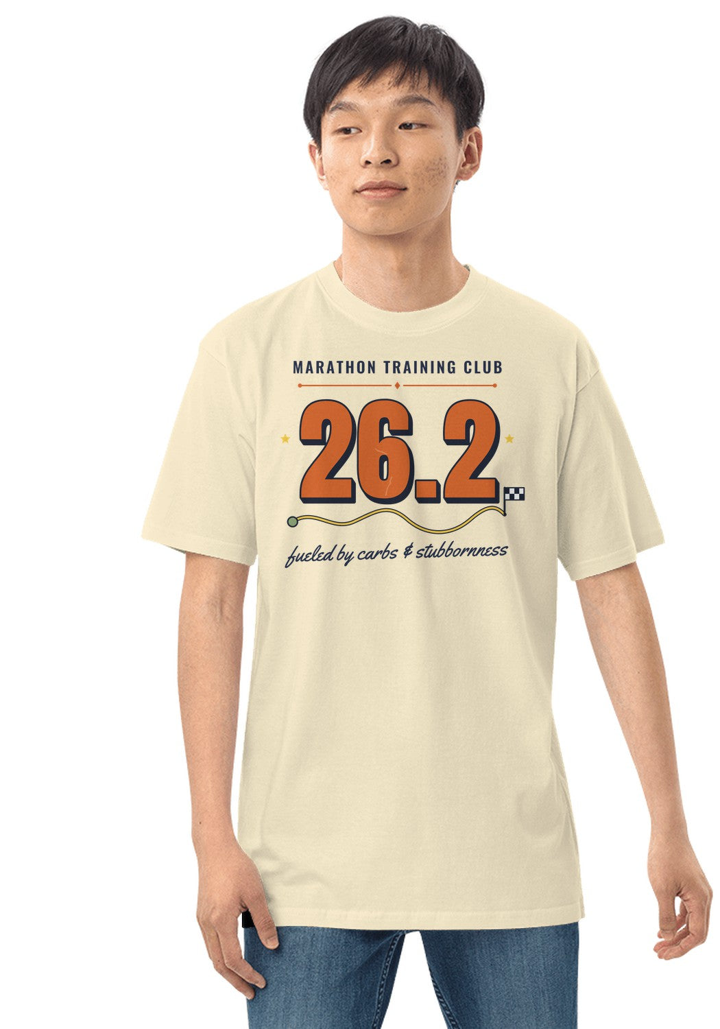 26.2 Marathon Training Club t-shirt in Natural