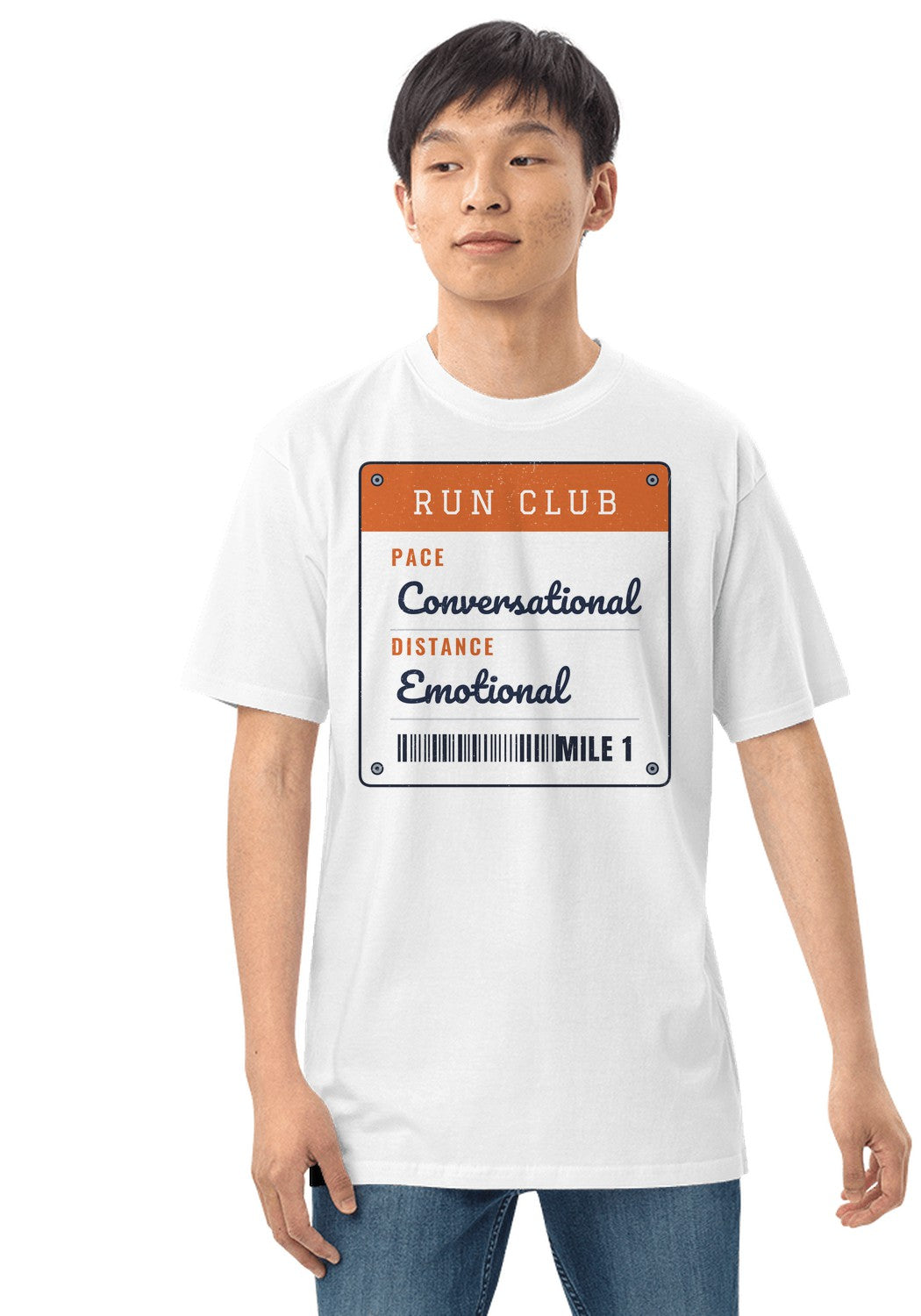 Pace Conversational Race Bib t-shirt in White