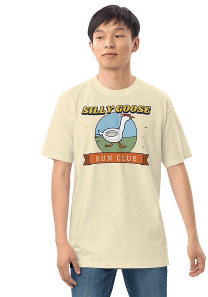 Silly Goose Run Club t-shirt in Natural