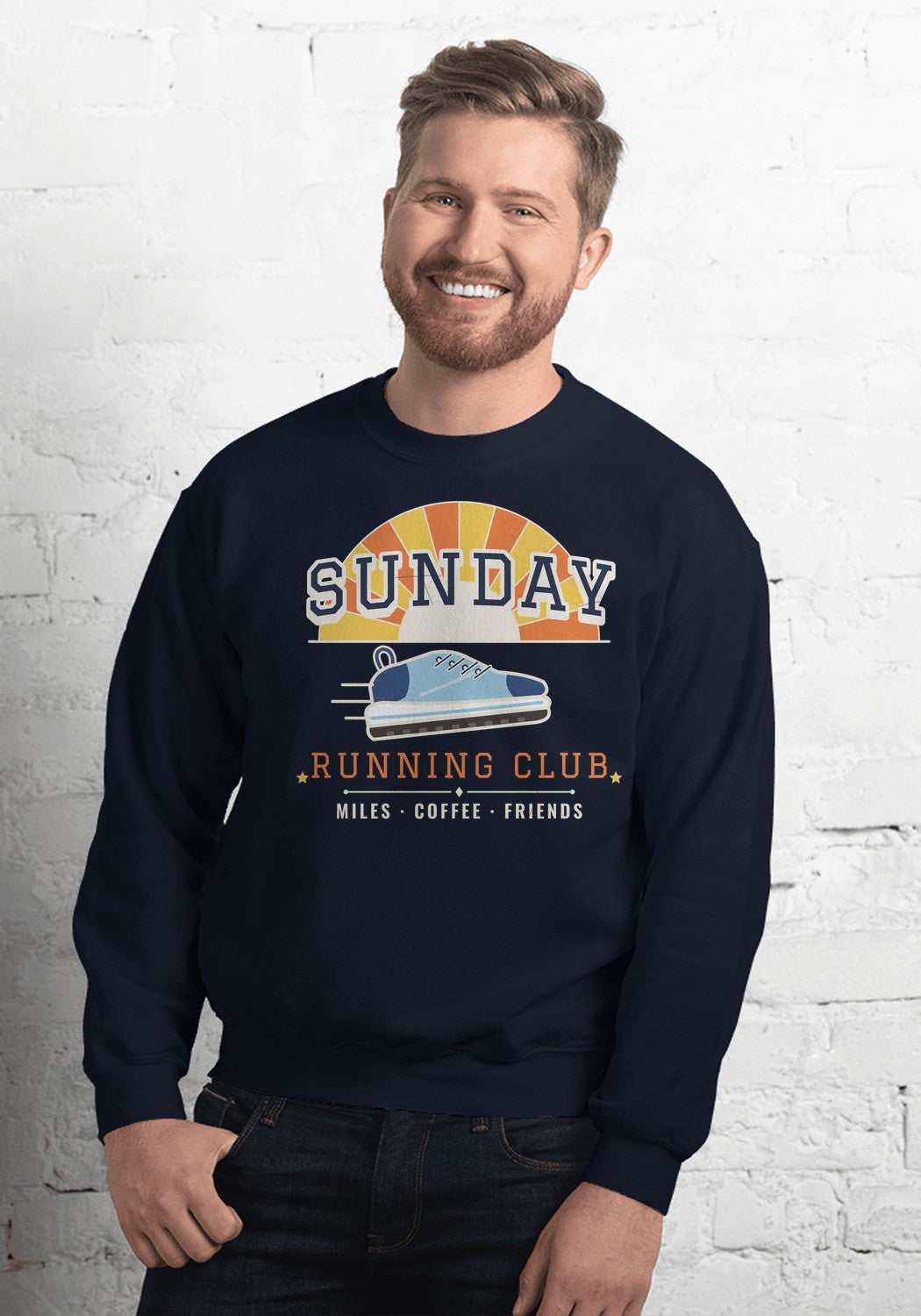 Sunday Running Club sweatshirt in Navy
