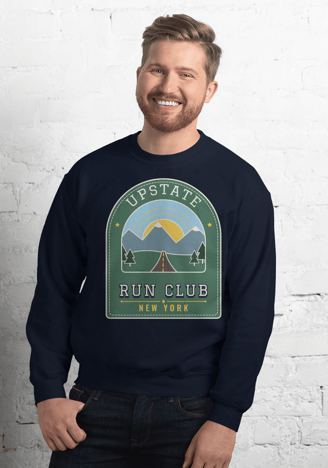 Upstate Run Club New York sweatshirt in Navy