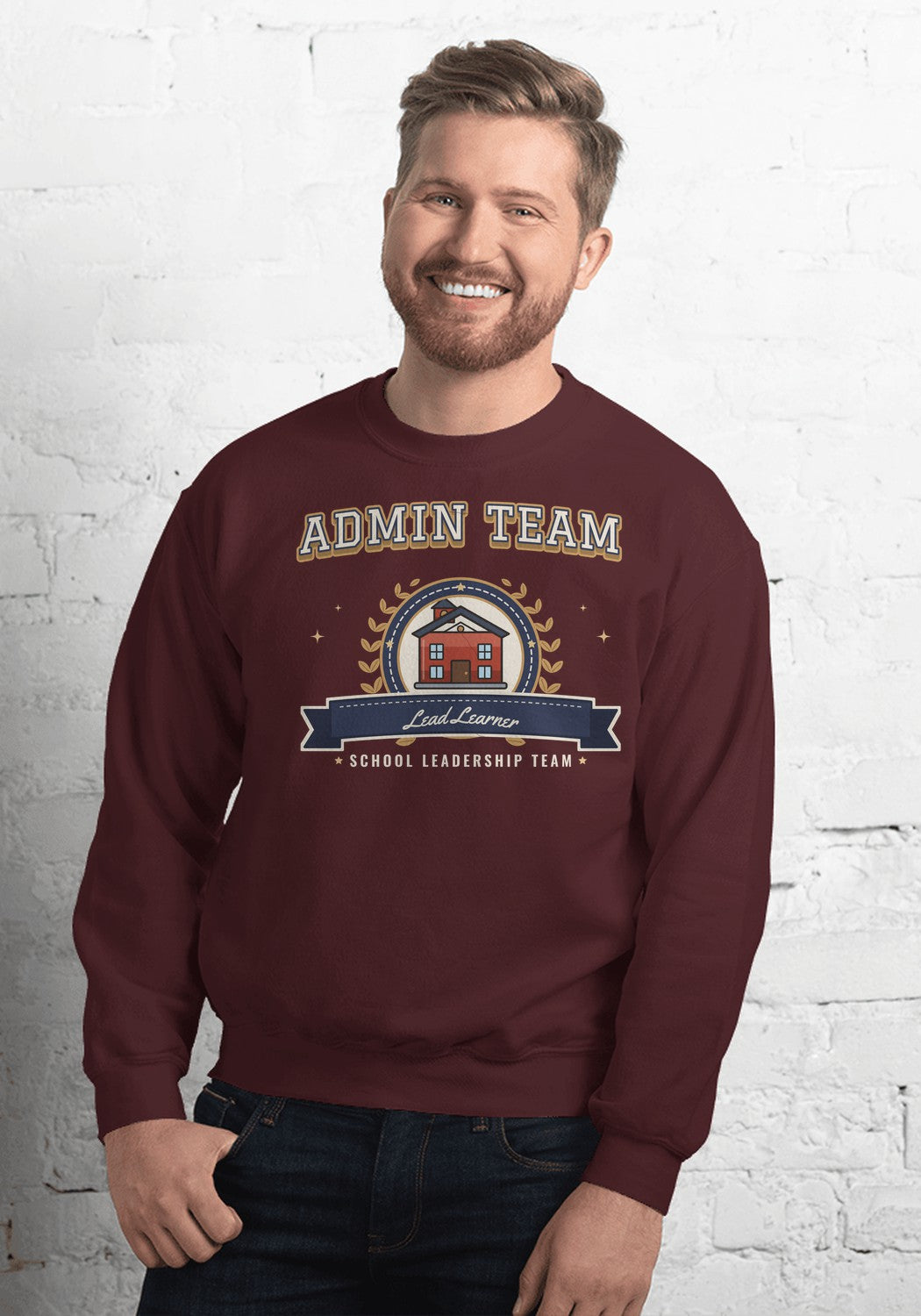 Admin Team (Principal) sweatshirt in Maroon