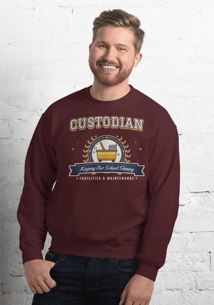 Custodian sweatshirt in Maroon