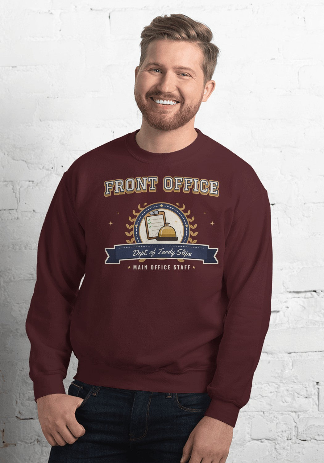 Front Office sweatshirt in Maroon
