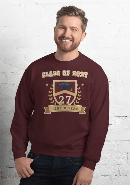 Class of 2027 Crest sweatshirt in Maroon