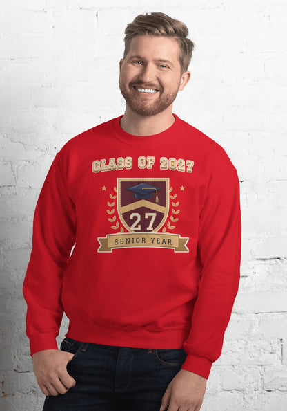 Class of 2027 Crest sweatshirt in Red