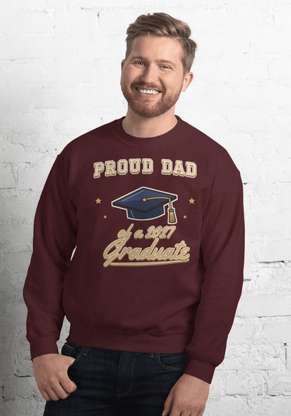 Proud Dad of a 2027 Graduate sweatshirt in Maroon