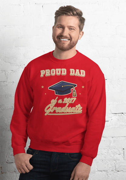 Proud Dad of a 2027 Graduate sweatshirt in Red
