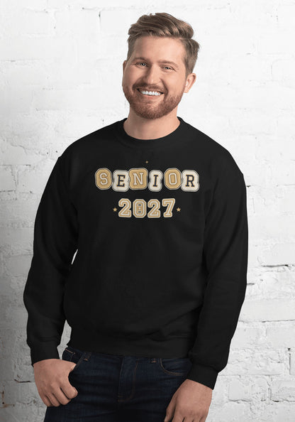 Senior 2027 Patch Letters sweatshirt in Black