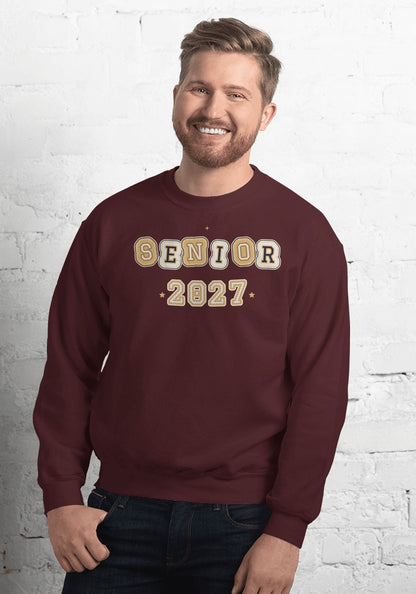Senior 2027 Patch Letters sweatshirt in Maroon