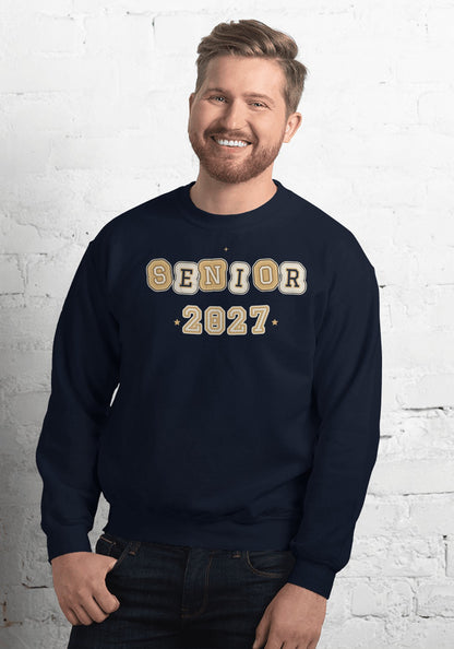 Senior 2027 Patch Letters sweatshirt in Navy