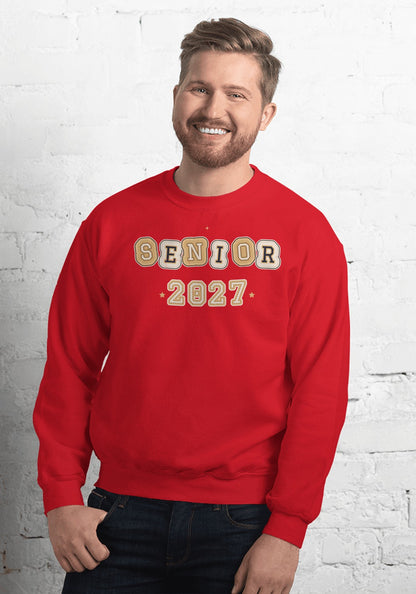 Senior 2027 Patch Letters sweatshirt in Red