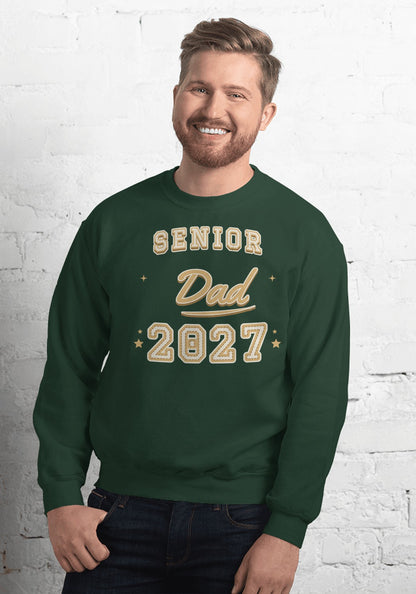 Senior Dad 2027 sweatshirt in Forest Green