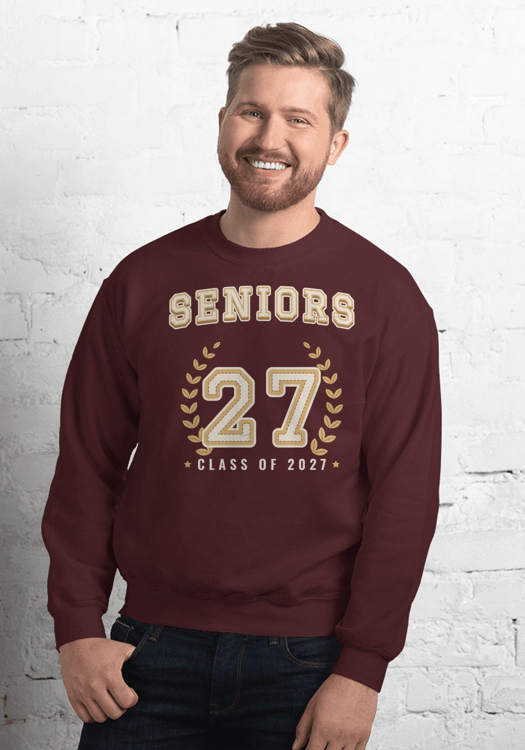 Seniors 27 Varsity sweatshirt in Maroon