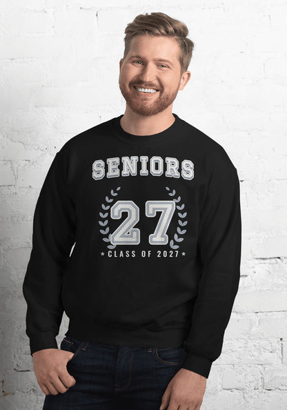 Seniors 27 Varsity Silver sweatshirt in Black