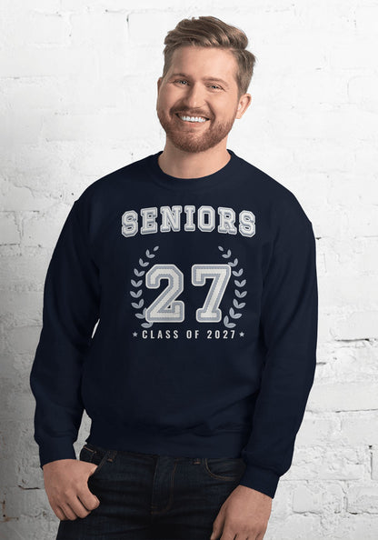 Seniors 27 Varsity Silver sweatshirt in Navy