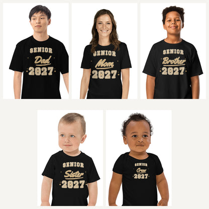 Senior 2027 Family Shirts in Black, family set