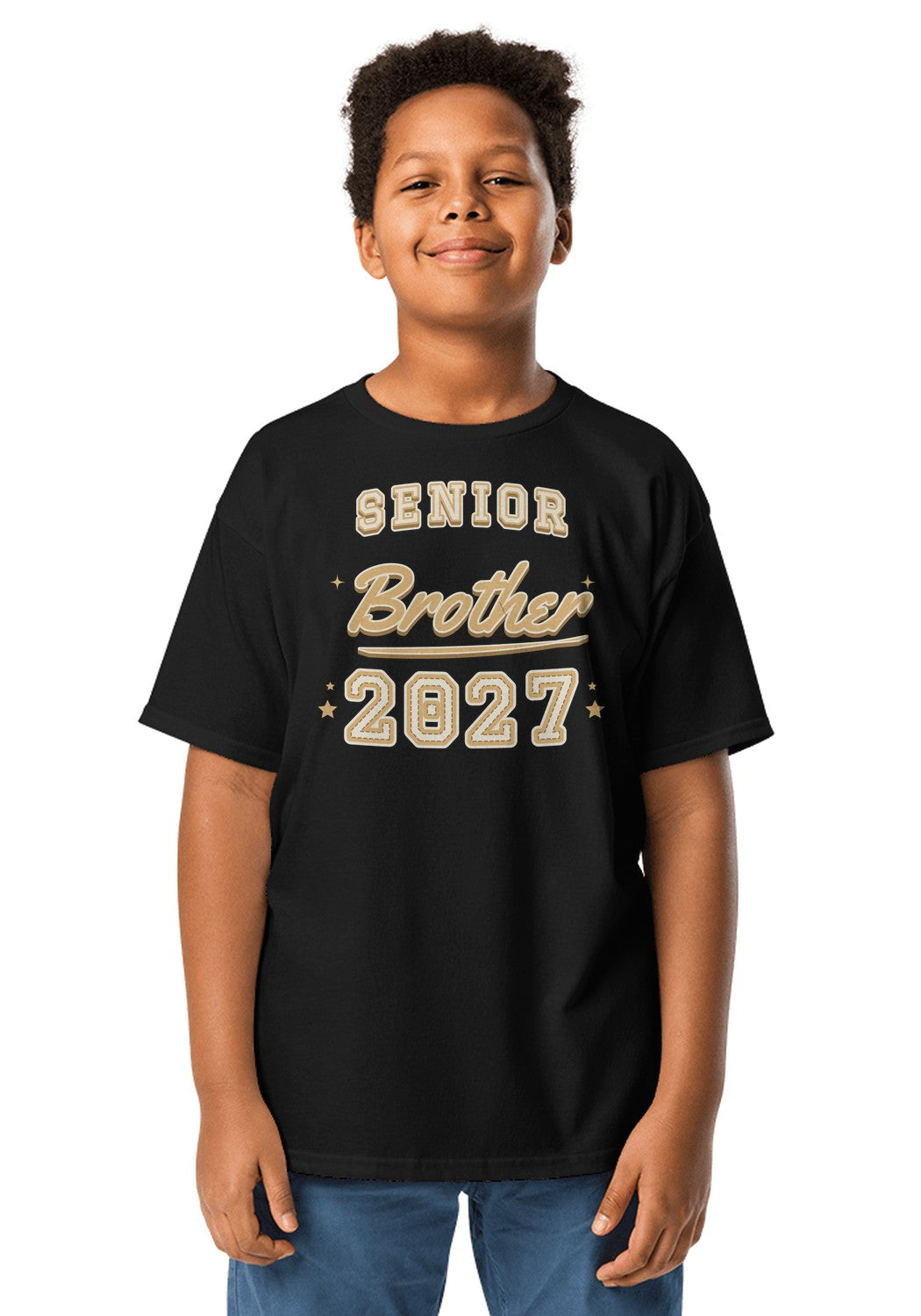 Senior Brother 2027 t-shirt in Black