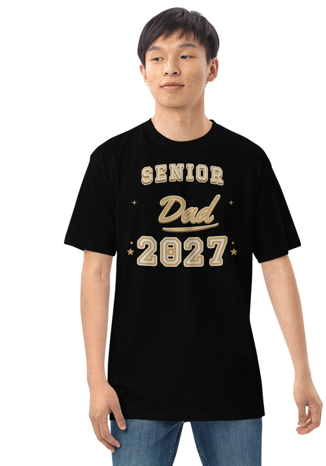 Senior Dad 2027 t-shirt in Black