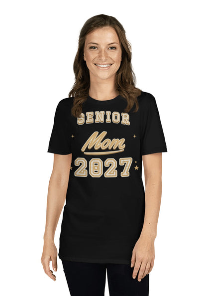 Senior Mom 2027 t-shirt in Black