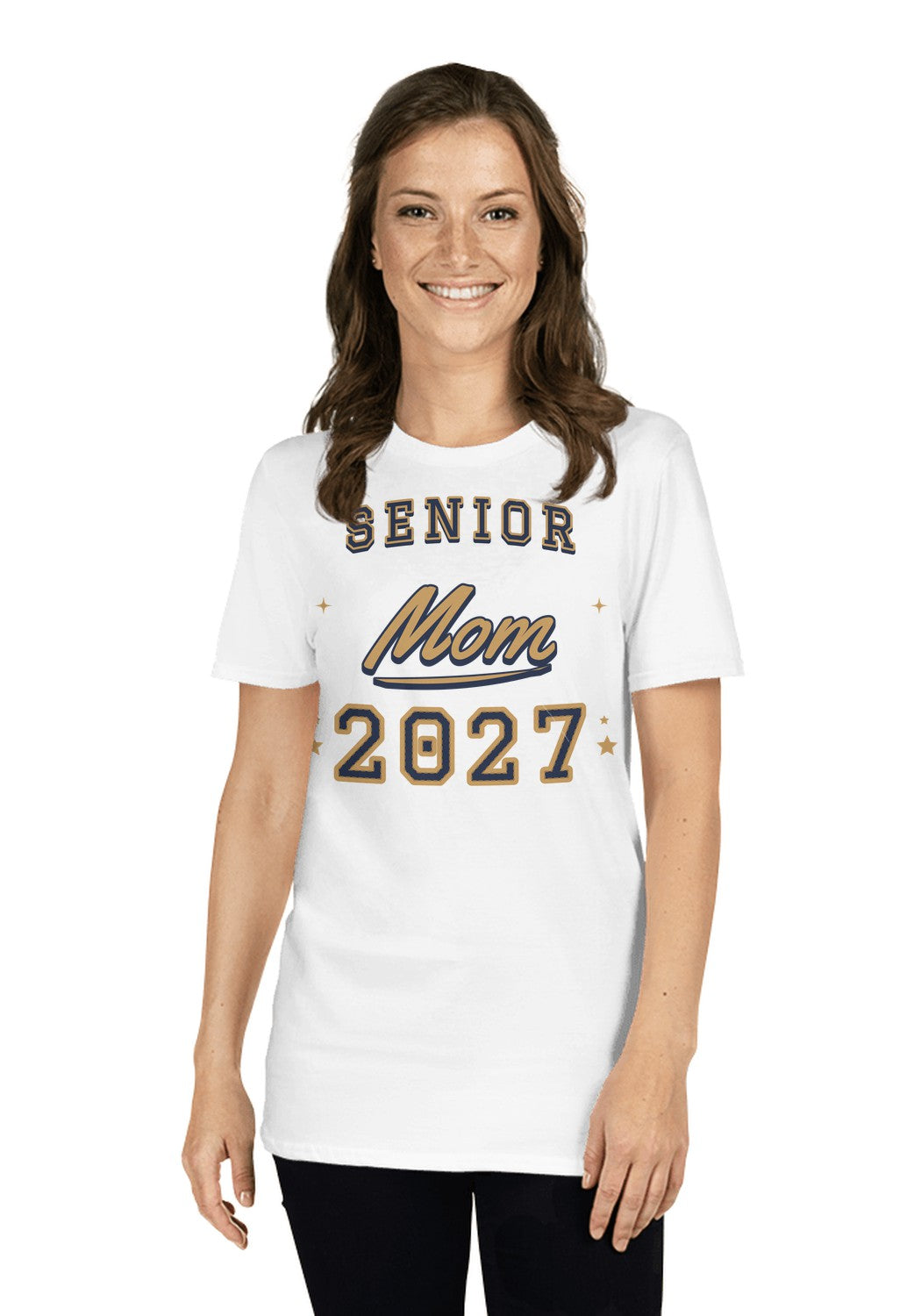Senior Mom 2027 t-shirt in White