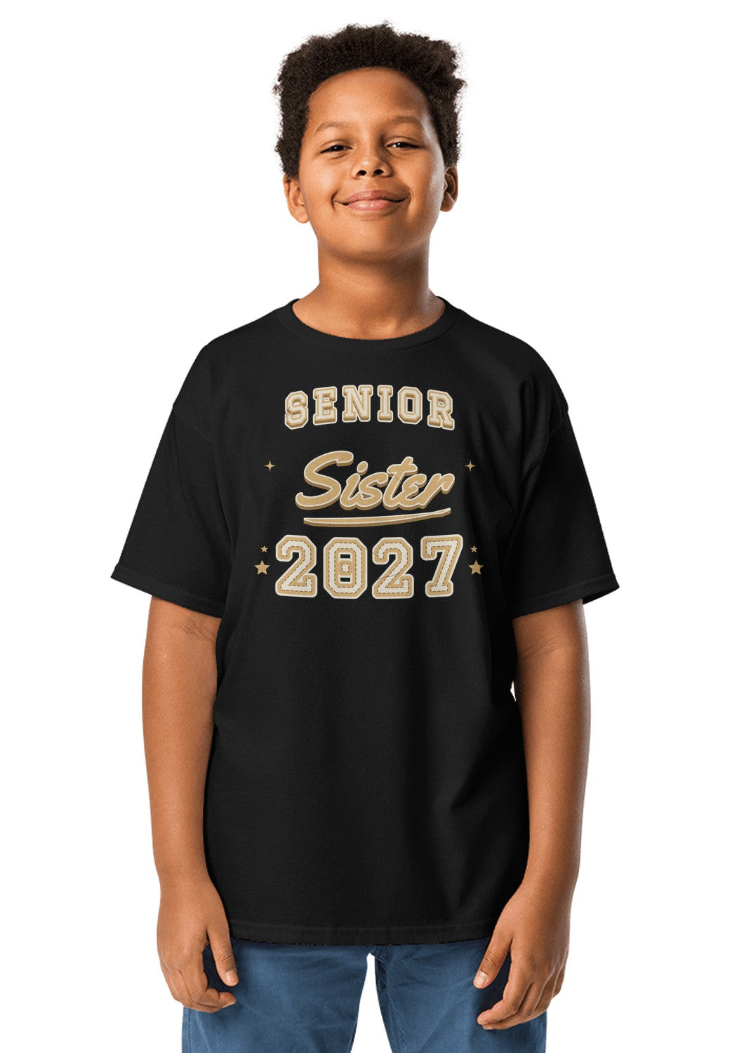 Senior Sister 2027 t-shirt in Black