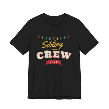 Sibling Crew 2026 Christmas shirt, black