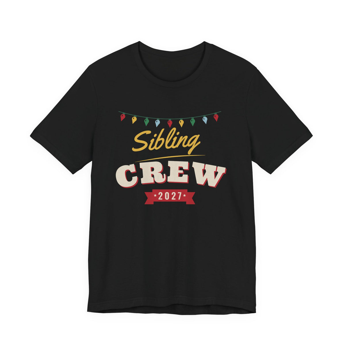 Sibling Crew 2027 Christmas shirt, black