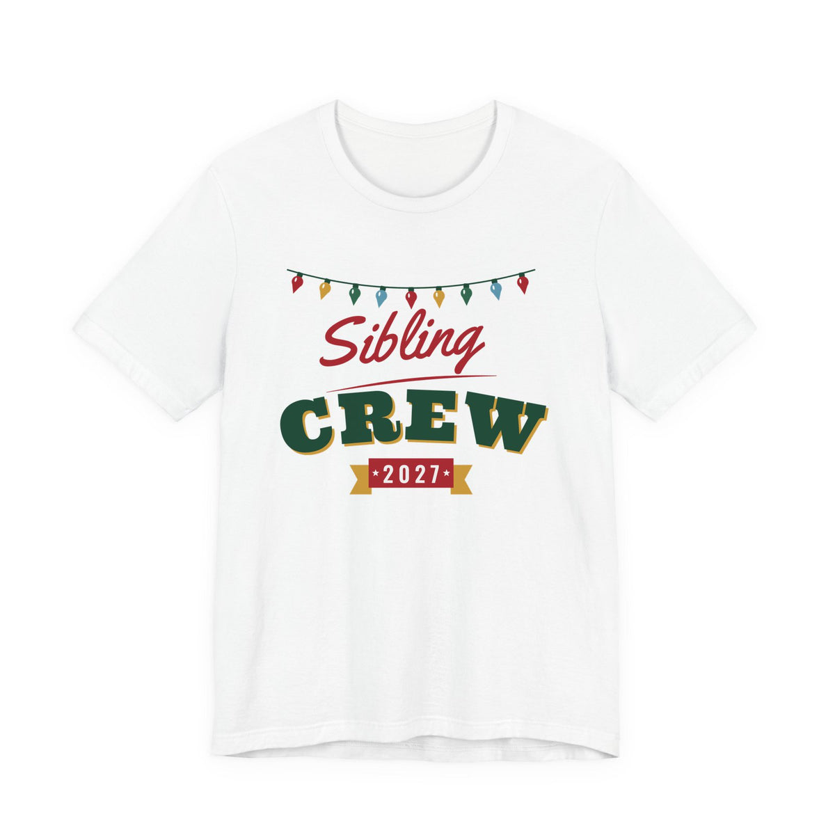Sibling Crew 2027 Christmas shirt, white