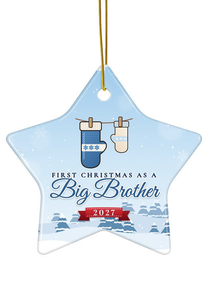 Big Brother ornament dated 2027, star shape