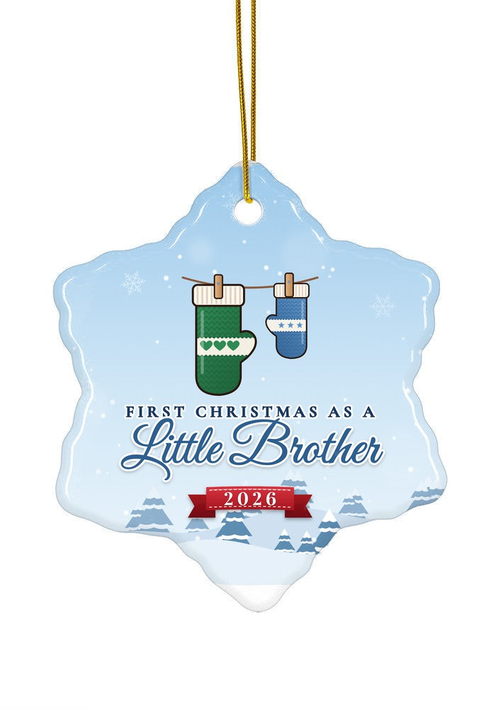Little Brother ornament, snowflake shape