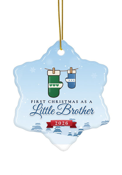 Little Brother ornament, snowflake shape
