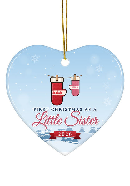 Little Sister ornament, heart shape