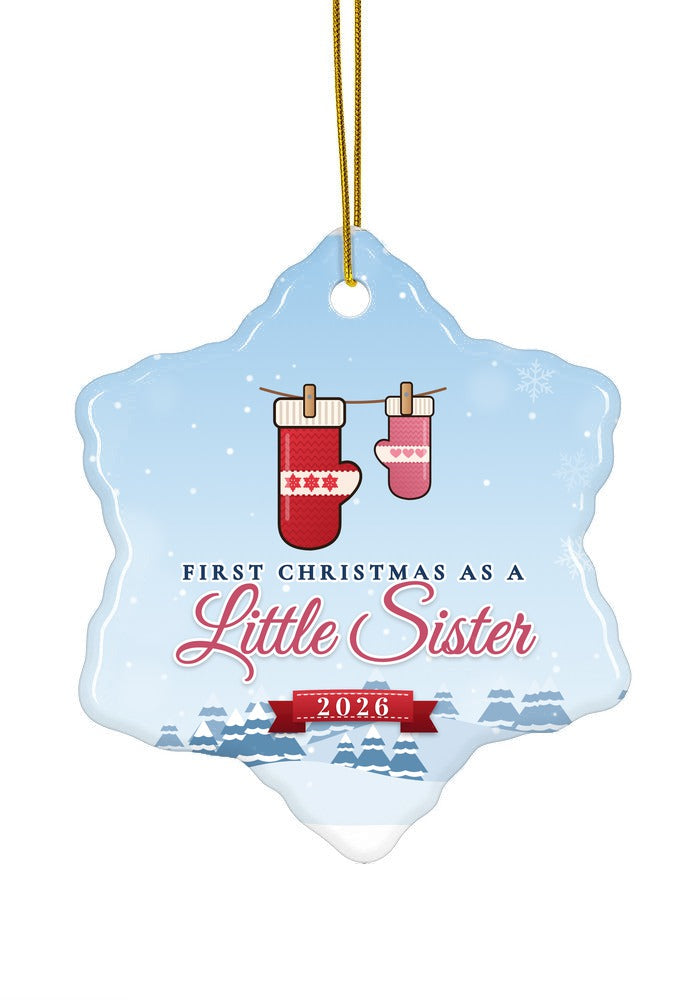 Little Sister ornament, snowflake shape
