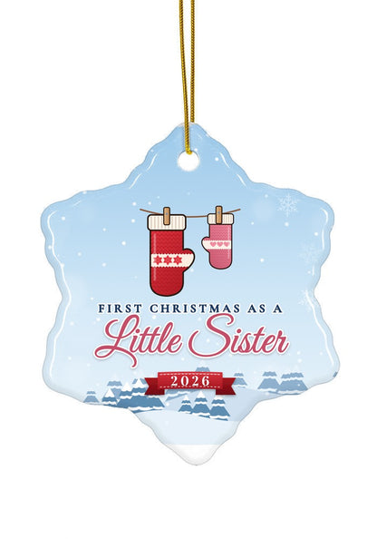 Little Sister ornament, snowflake shape