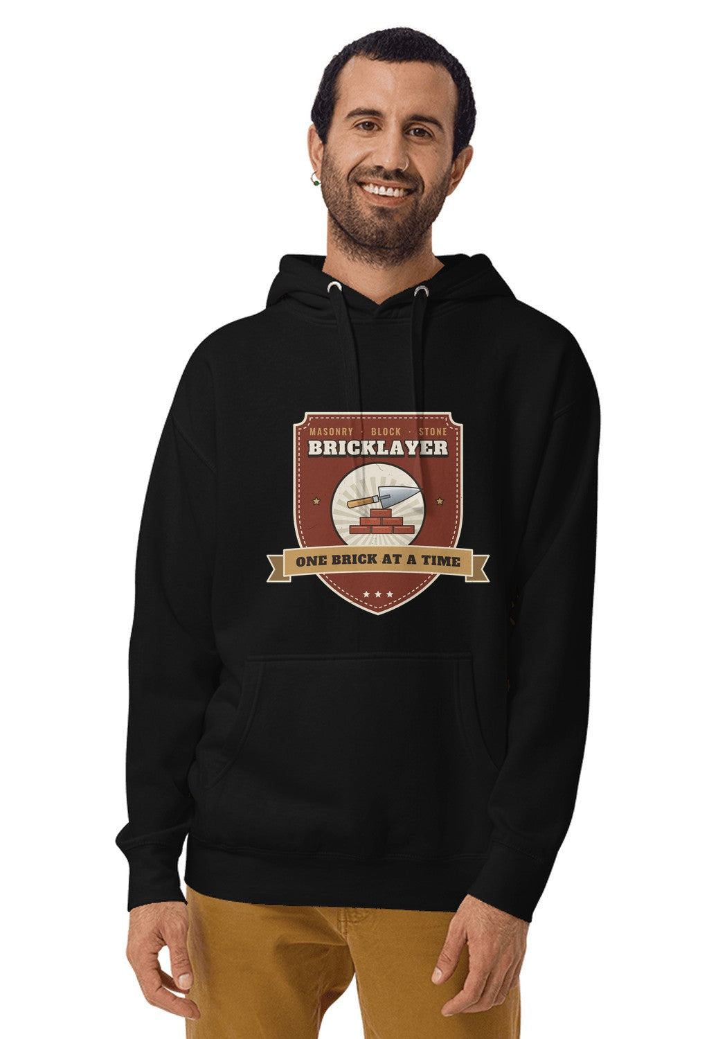 Bricklayer hoodie in Black
