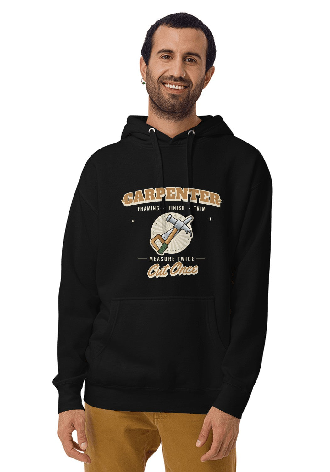 Carpenter hoodie in Black
