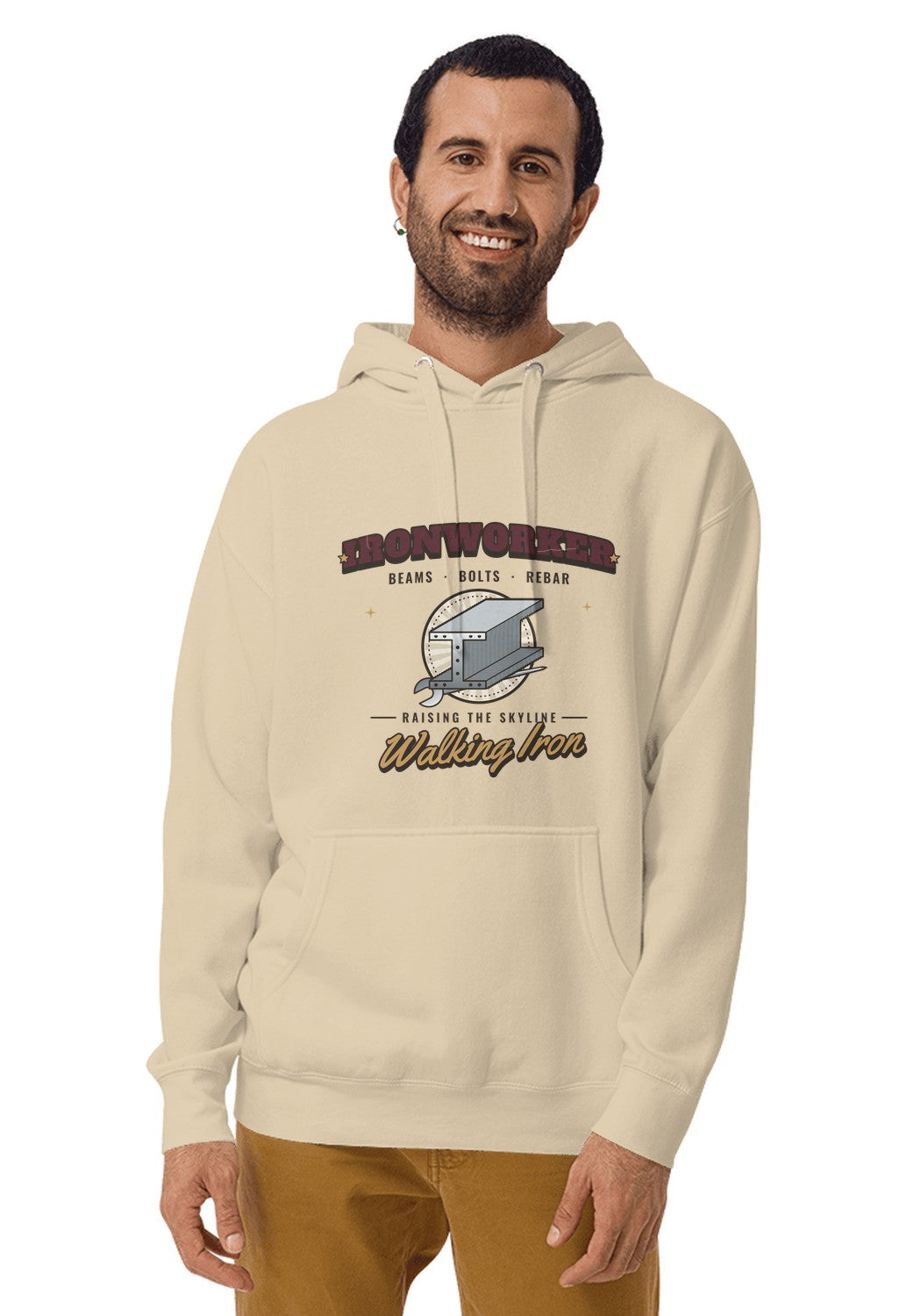 Ironworker hoodie in Sand