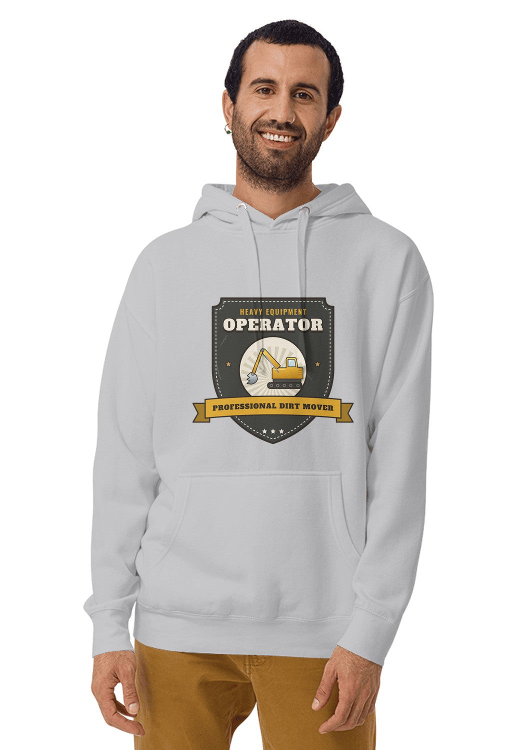Heavy Equipment Operator hoodie in Sport Grey