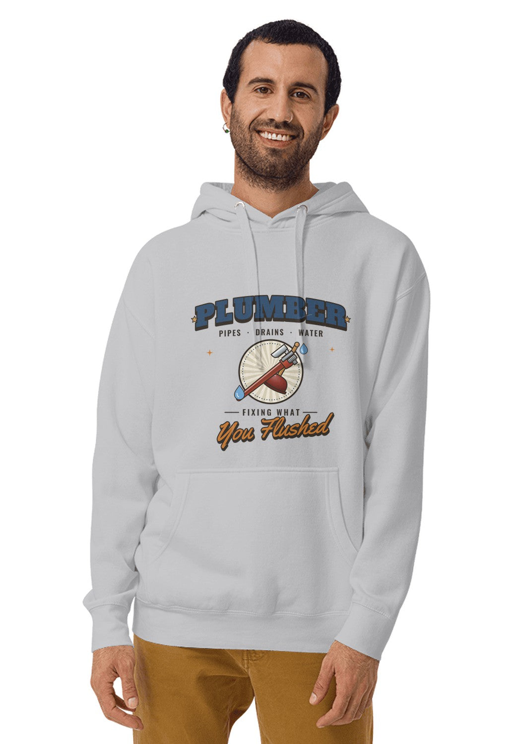 Plumber hoodie in Sport Grey