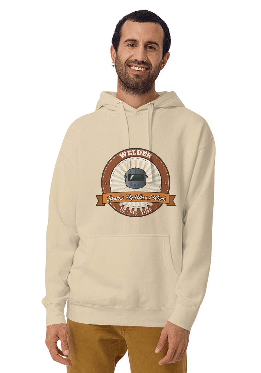 Welder hoodie in Sand