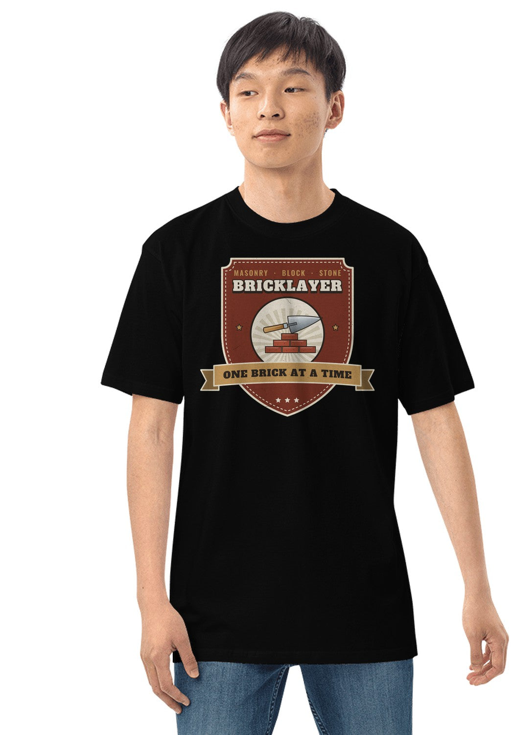 Bricklayer t-shirt in Black