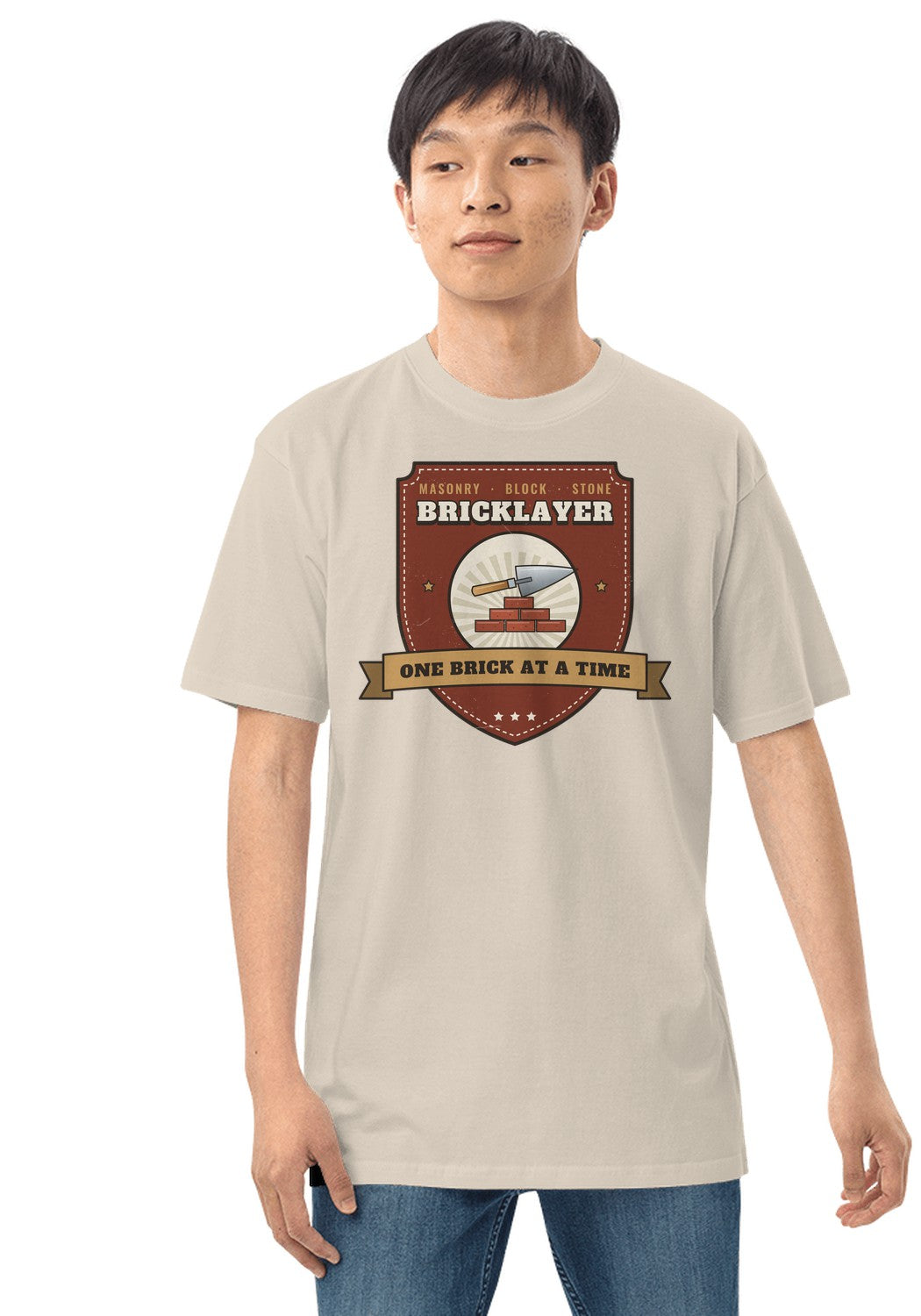 Bricklayer t-shirt in Heather Dust