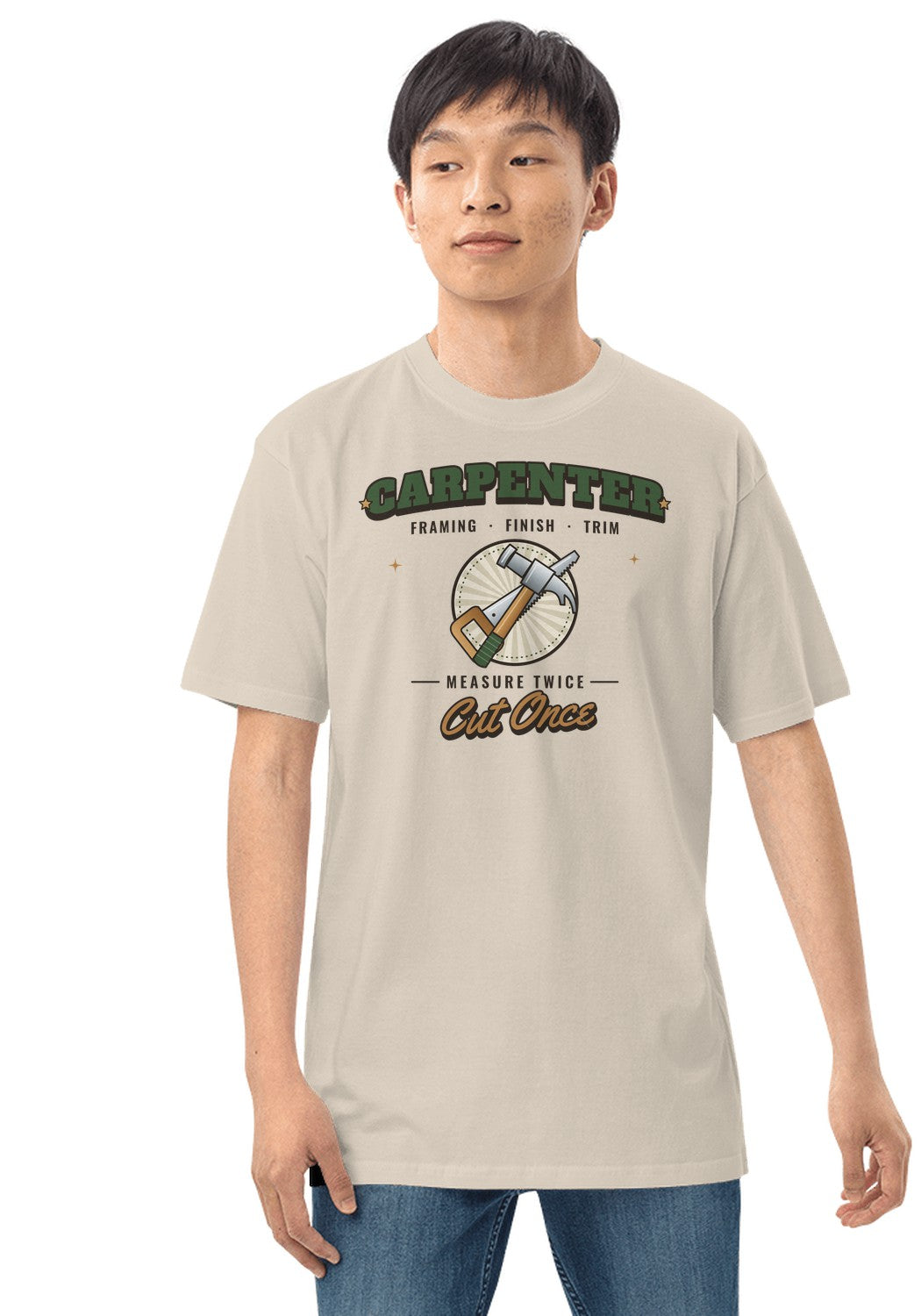 Carpenter t-shirt in Heather Dust