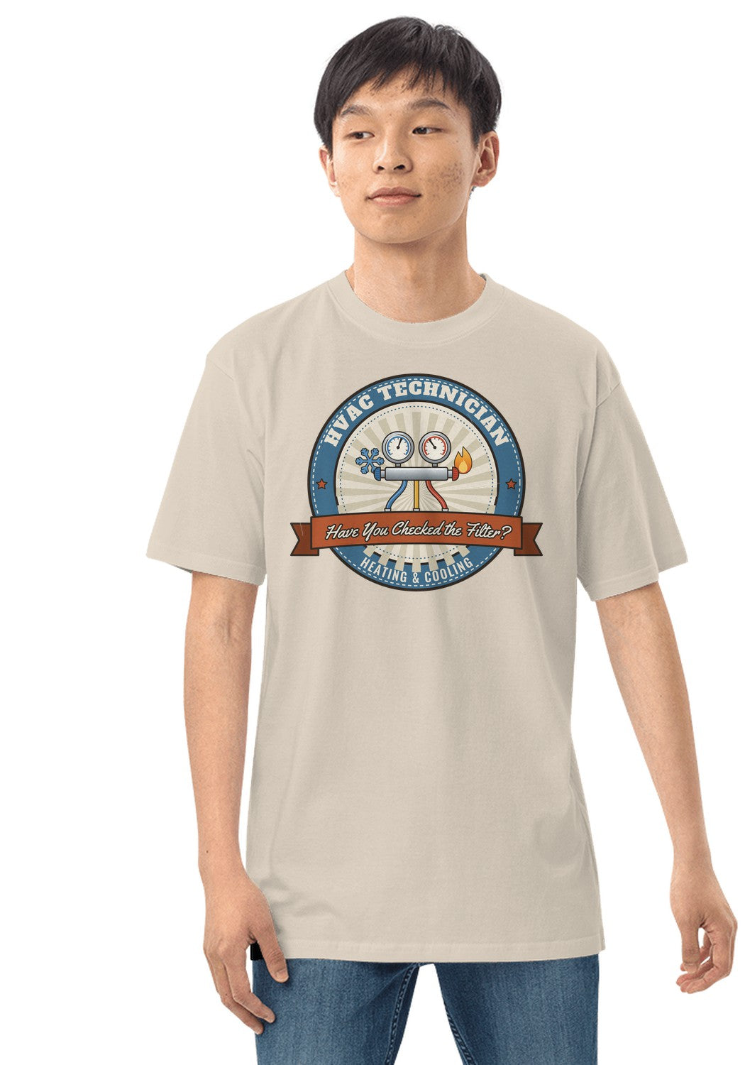 HVAC Tech t-shirt in Heather Dust
