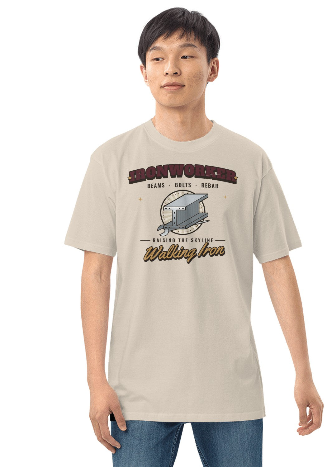 Ironworker t-shirt in Heather Dust