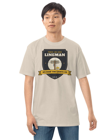 Lineman t-shirt in Heather Dust