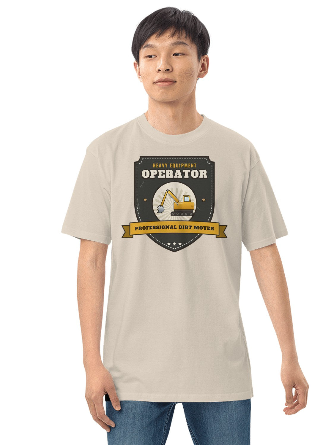 Heavy Equipment Operator t-shirt in Heather Dust